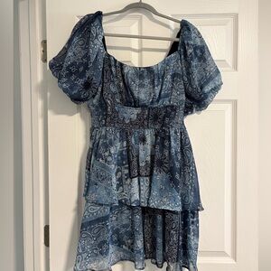 Country Blues Bandanna Dress